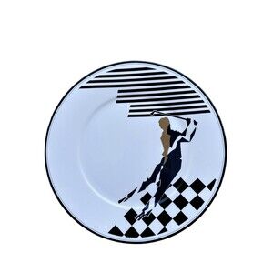 Vintage Mikasa Maxima Golf Pattern 12’’ Charger Plate CAK 39 Modernist Design